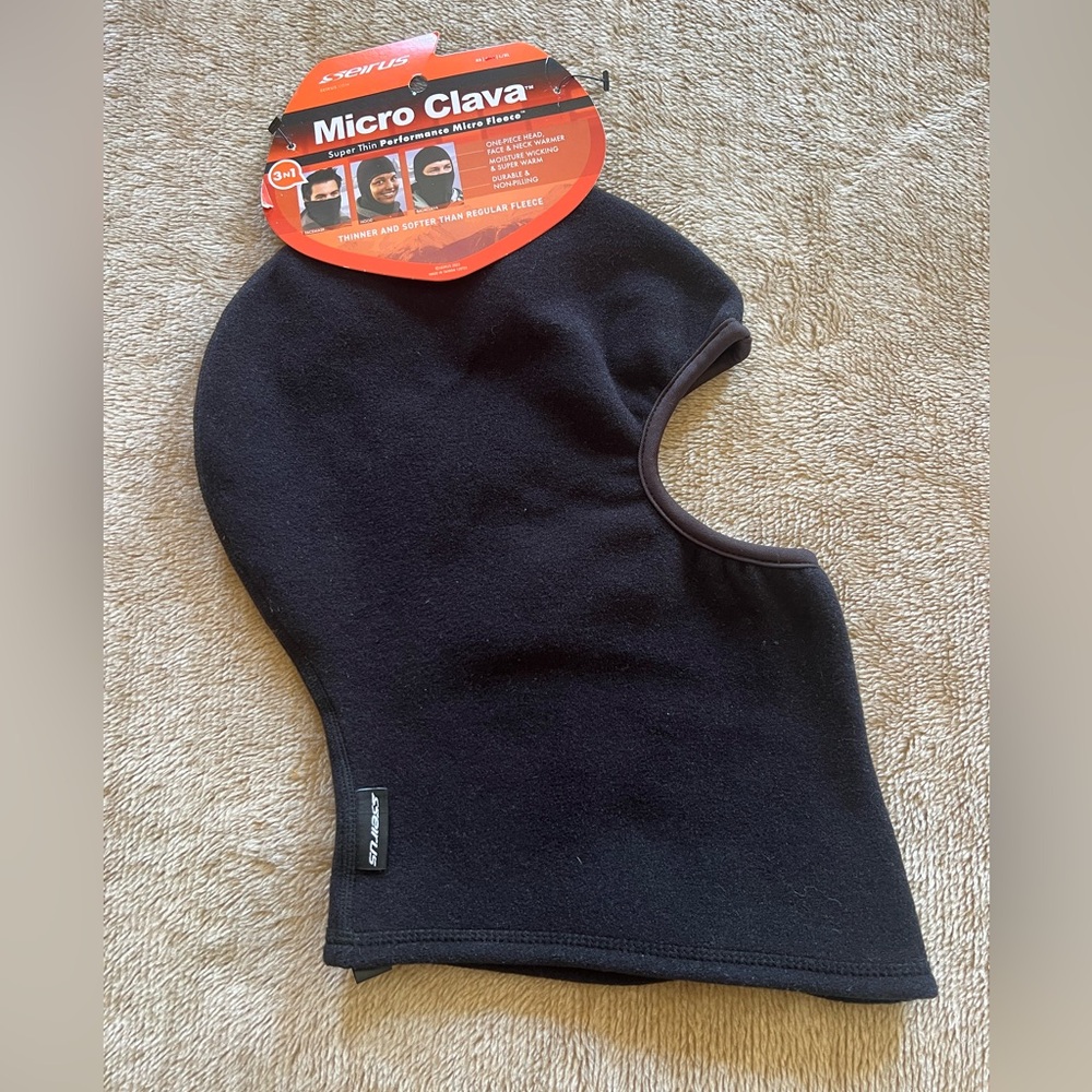 Micro Clava Black Microfleece Balaclava